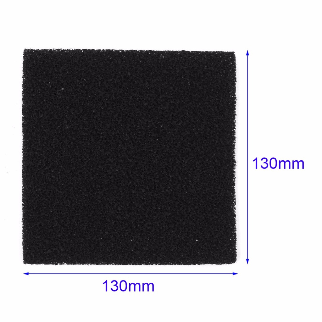 2pcs New Black Activated Carbon Filter Foam Sponge Air Impregnated