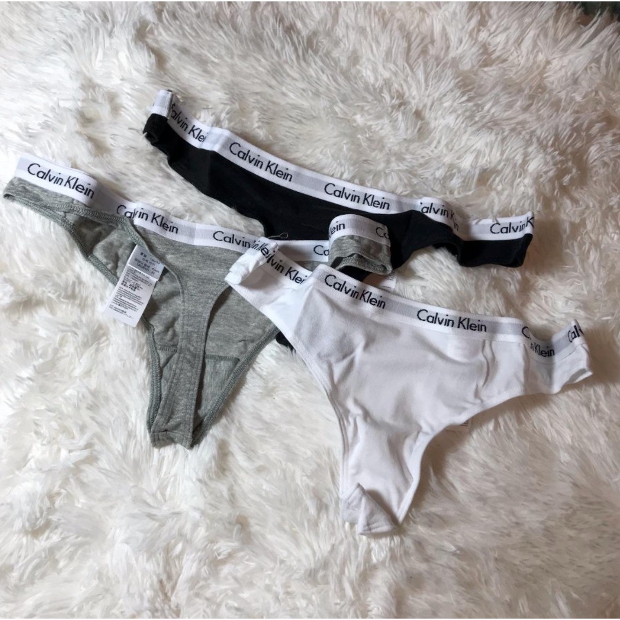 Calvin Klein Lingerie Underwear Thong (Set of 3) Shopee Philippines