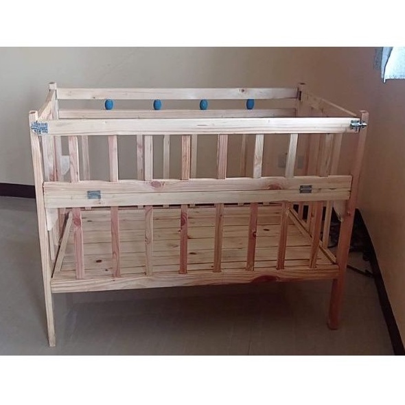 Wooden Crib / Kuna / wood material for baby elevated version 2in1