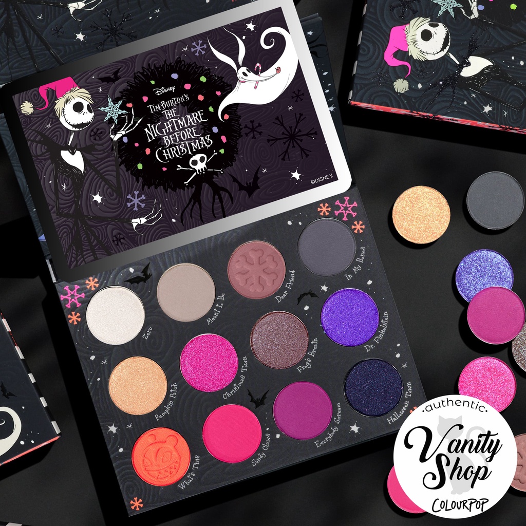 Colourpop The Nightmare Before Christmas Eyeshadow Palette Disney Tim