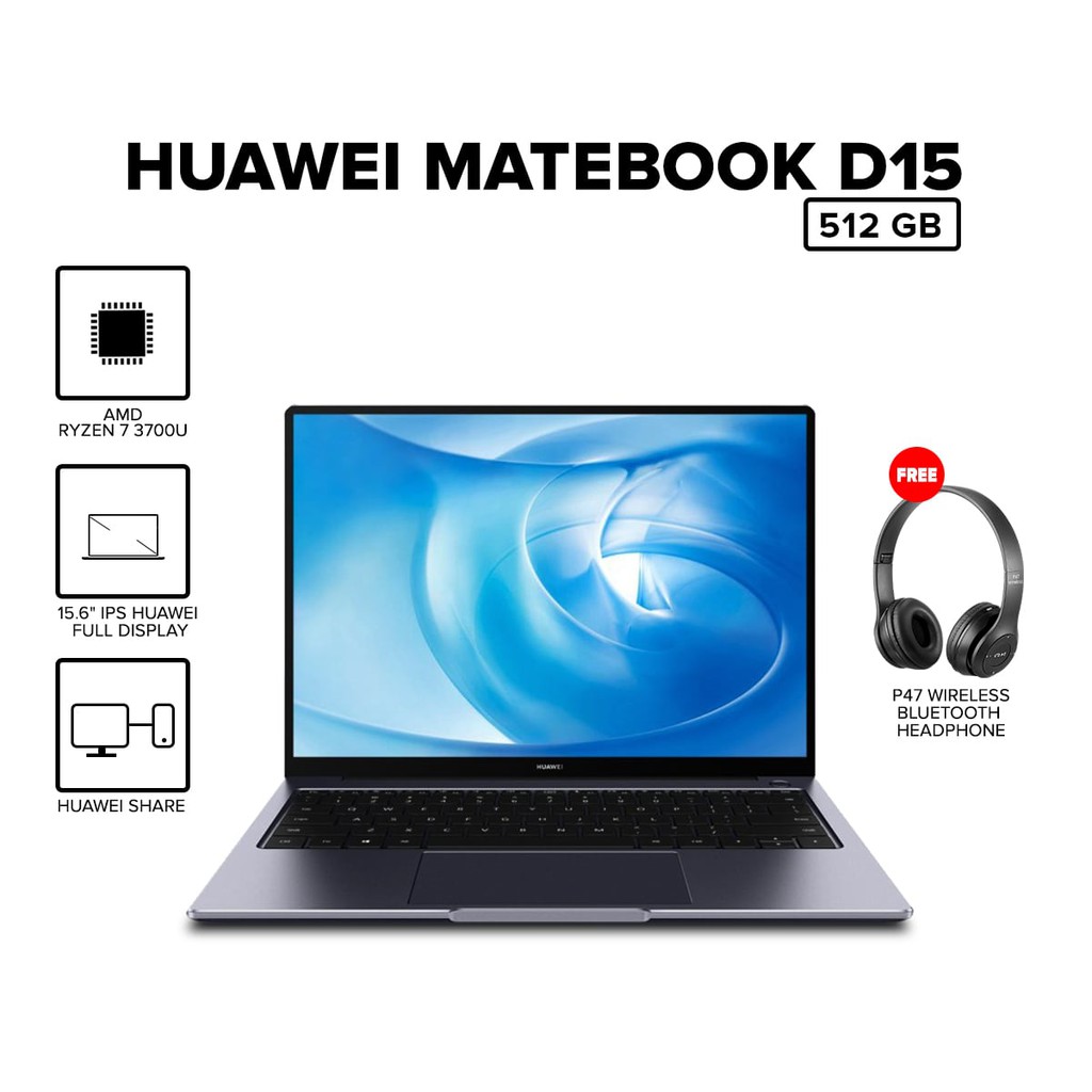 Huawei MateBook D15 Amd Ryzen 7 3700U/8gb/512gb SSD/Rx