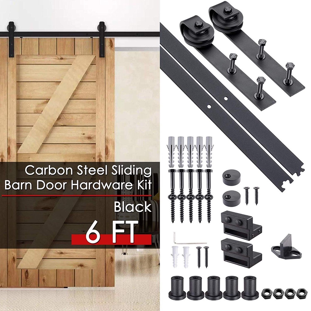 1.5/2 Meter Barn Door Mechanism Set Carbon Steel Sliding Barn Door