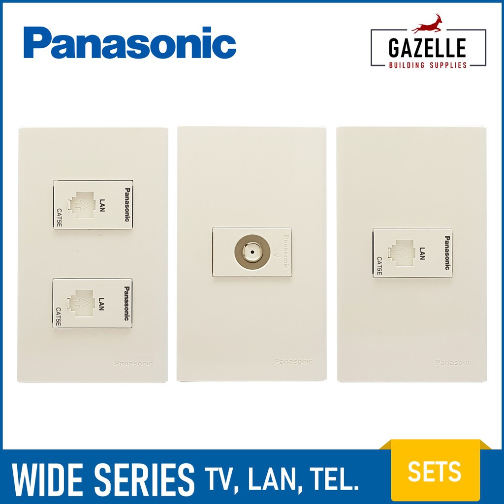 Panasonic Wide Series Cable, Telephone, & LAN Outlets CAT5E CAT6 Shopee Philippines