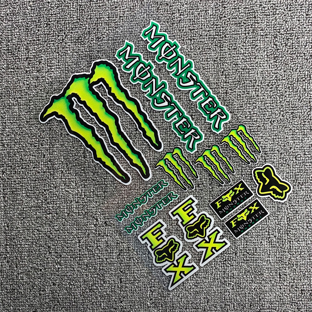 Monster Energy Reflective Sticker Motorcycle Motorcross Decals Shopee