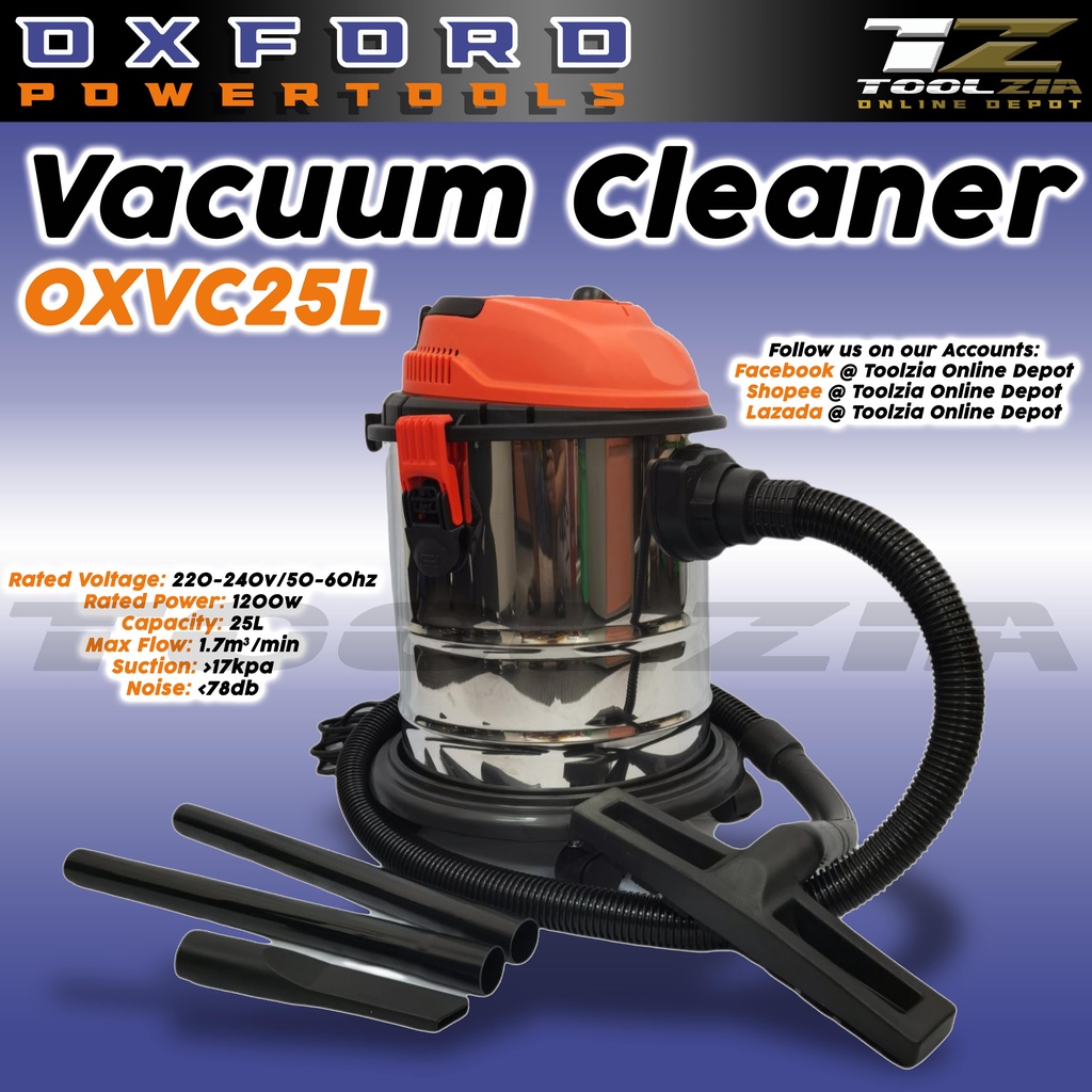 OXFORD Vacuum Cleaner *OXVC25L* 25LITER 2 in 1 wet and dry vacuum