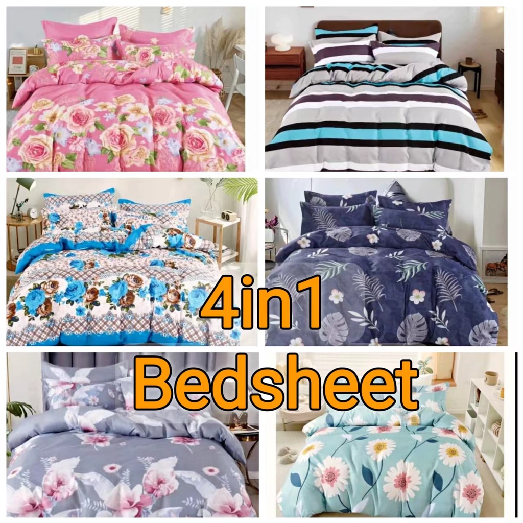 4 in 1 Bed Sheet Queen Size (150 cm/ 60" inches) sime US cotton