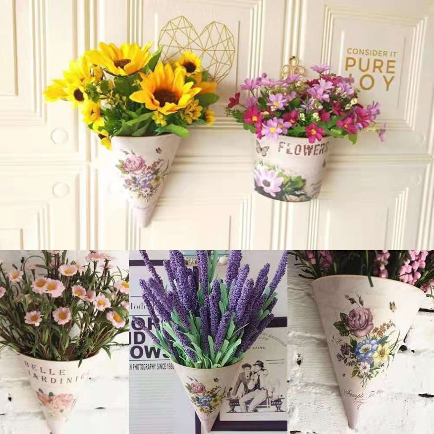 Wall Hanging Planter Flower Pot Plant Pots Basket Holder Artificial