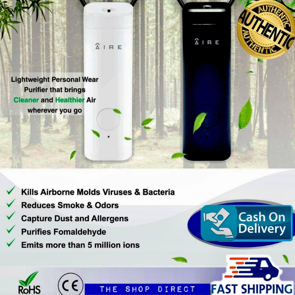 AIRE Personal Wearable Air Purifier Necklace Mini Portable Ion Necklace