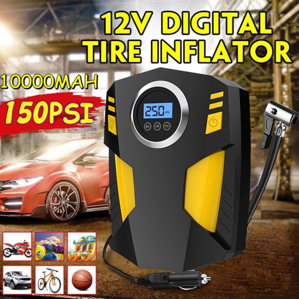 12V Portable Tire Inflator Digital Car Tire Inflator Pump Air