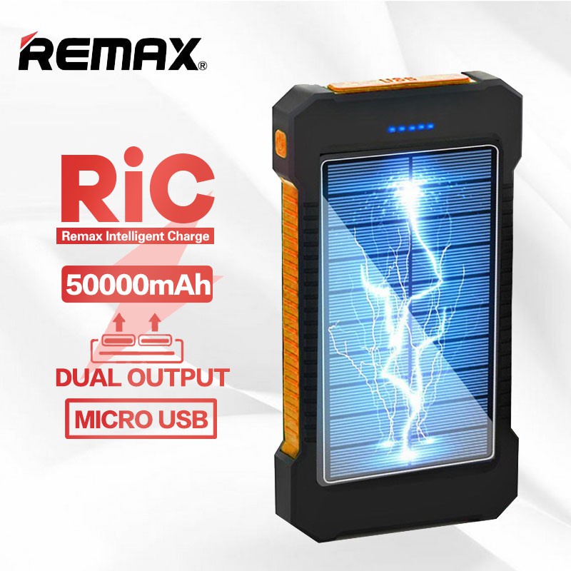 solar powerbank waterproofRemax Solar Power Bank 50000mah Original Fast