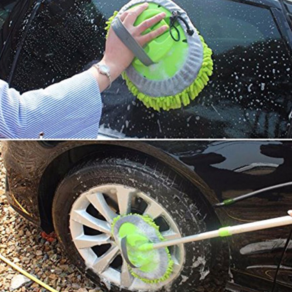 Retractable Car Wash Mop (Including Brush Head)Dust