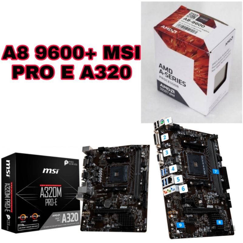 AMD A8 9600 (3.4ghz w/ built in radeon graphics R7)+MSI