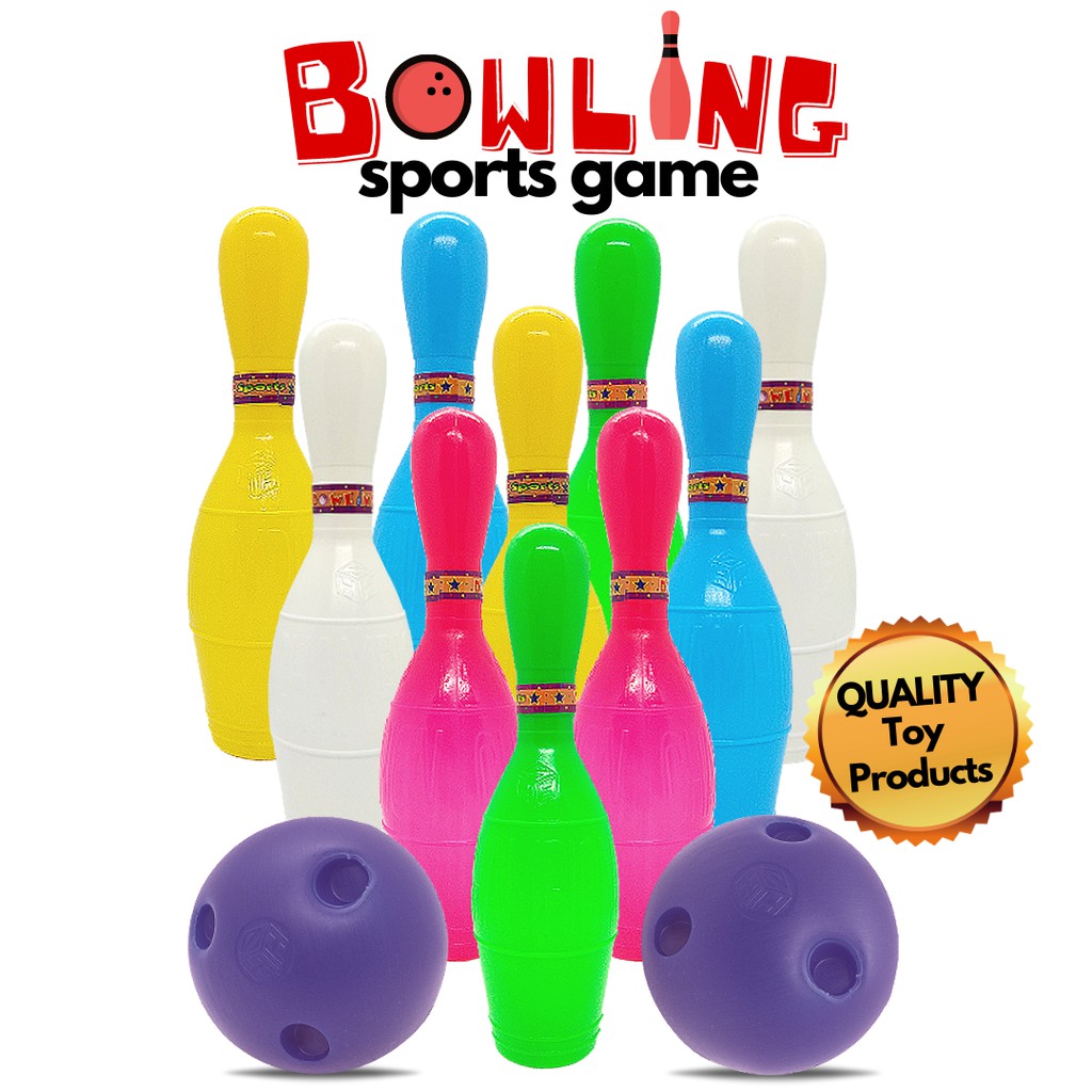 Mytoy Kids Indoor Bowling Sport Game Play Set (10 pins & 2 balls