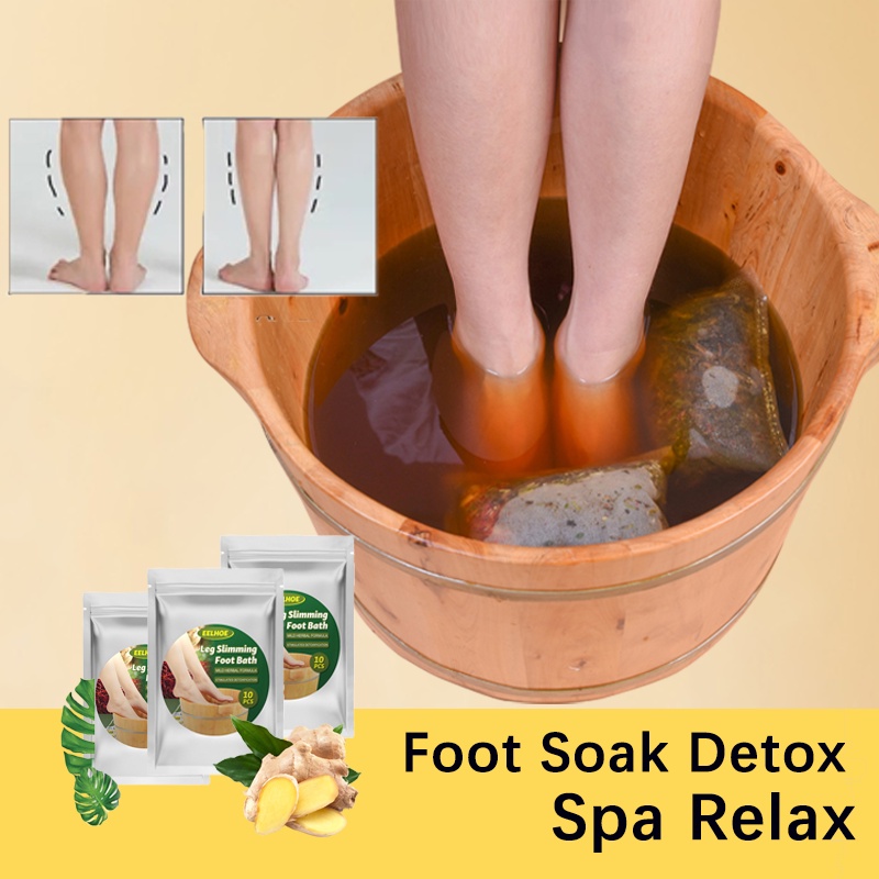 10PCS Natural Mugwort Herb Foot Soak Detox Foot Care Foot Bath Bag Spa