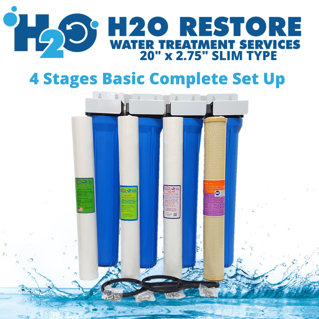 4 Stages 20 inches Basic water filter purifier for whole house