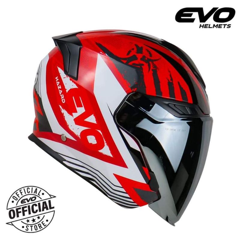 EVO RX7 Hazard Half face Dualvisor Helmet (Free Clear visor) Shopee Philippines