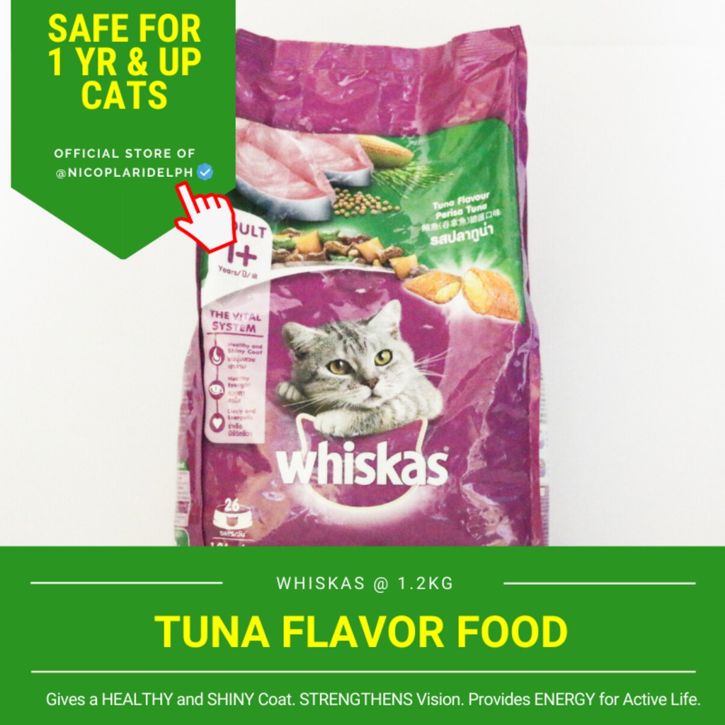 Whiskas Tuna with Meaty Pockets For Healthy Coat and Eyesight of Adult