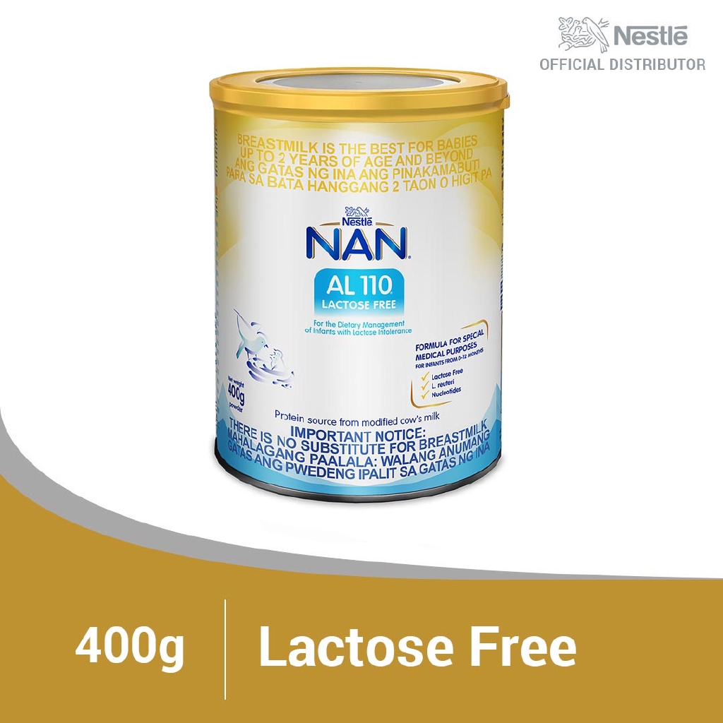 NAN AL Lactose Free 110 400g Shopee Philippines