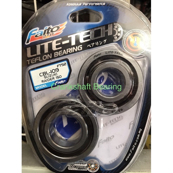 FAITO Crankshaft Bearing Raider 150 Carb (Lite Tech) Shopee Philippines