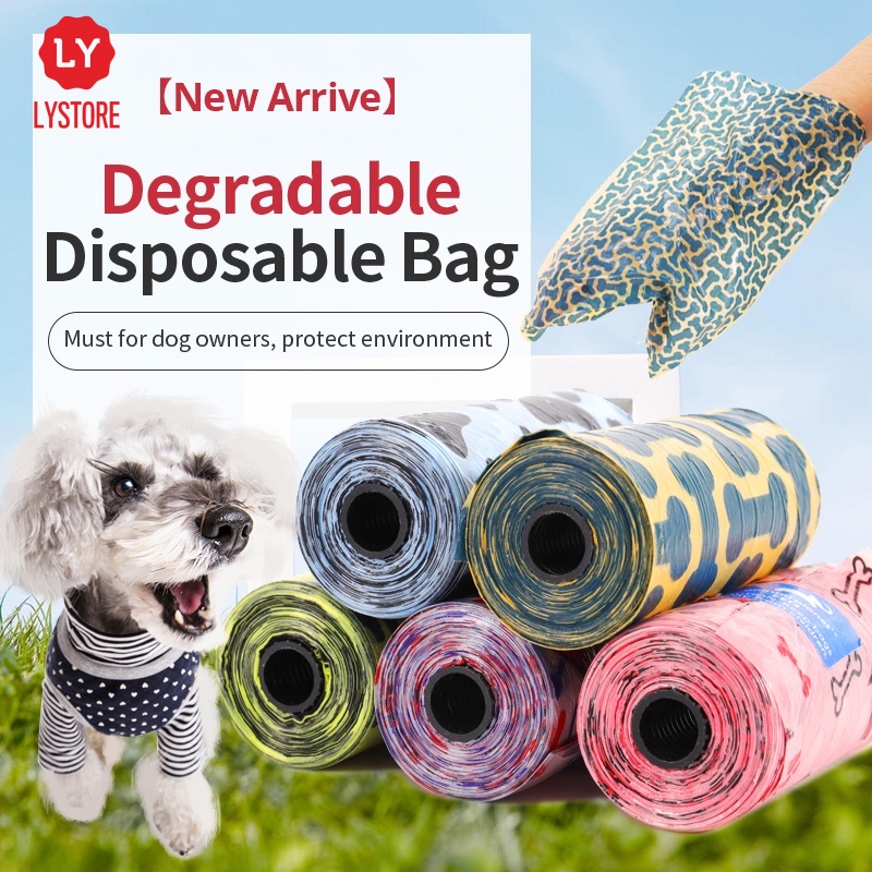 Environmentally Friendly Portable 20Pcs/ Roll Biodegradable Dog Poo Bag