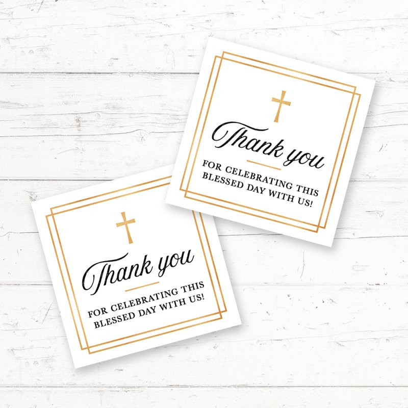 60pcs Baptism Favor Tags / Stickers, Christening, Religious Shopee