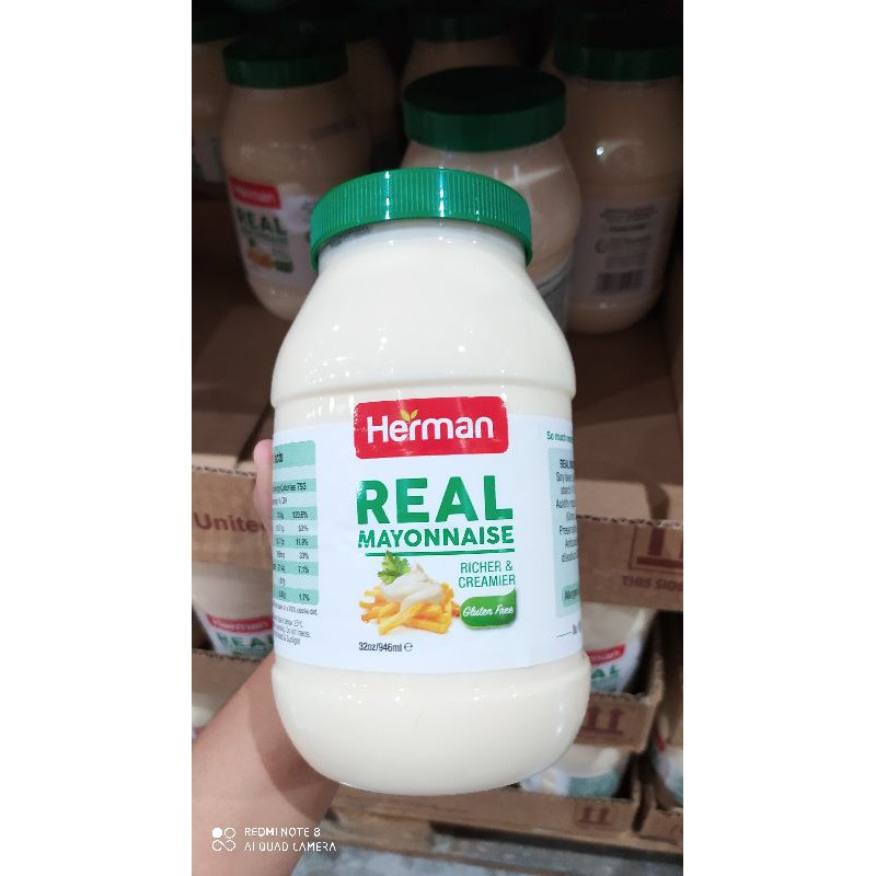 Herman Real Pure Mayonnaise 946ml Shopee Philippines
