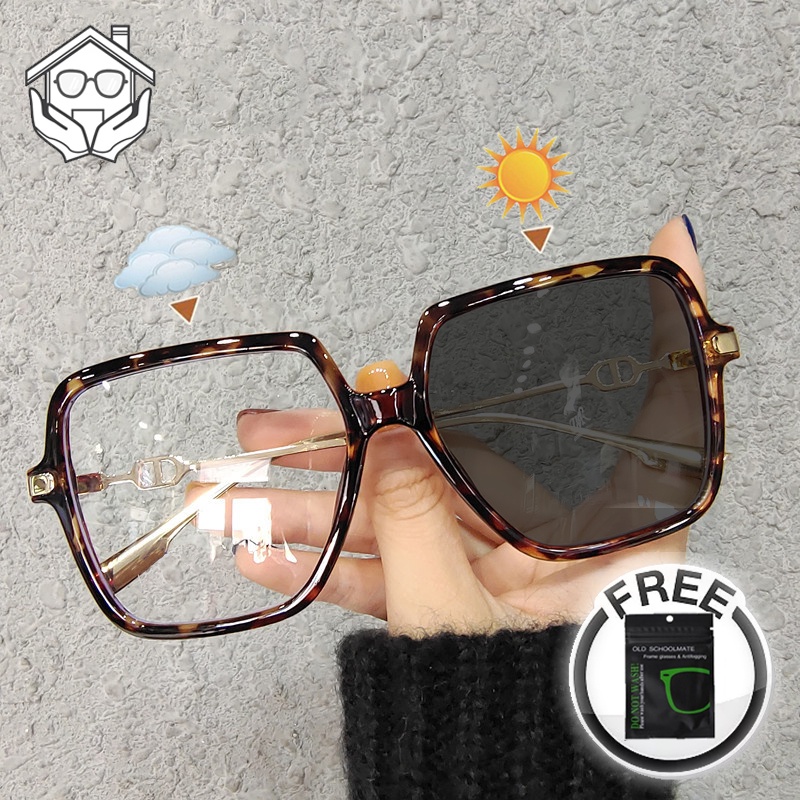 Anti Radiation Photochromic Eyeglass For Women Men Replaceable Lens