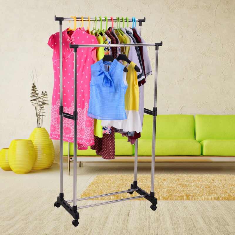Wella Double pole Telescopic Clothes Rack Shopee Philippines