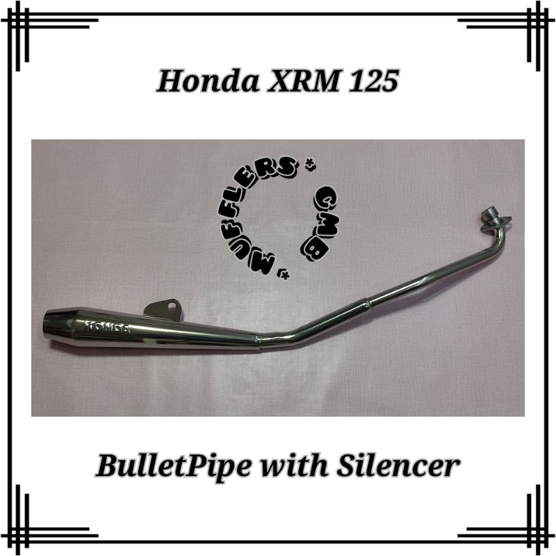 Honda XRM 125 BulletPipe Stainless Muffler (with Silencer