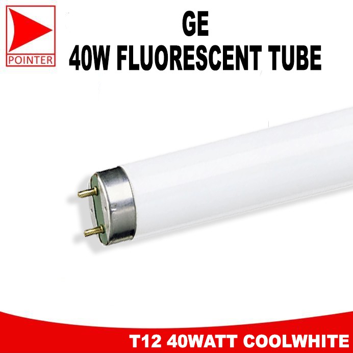 GE 40W T12 Cool White Fluorescent Lamp Fluorescent Tube Bulb Shopee