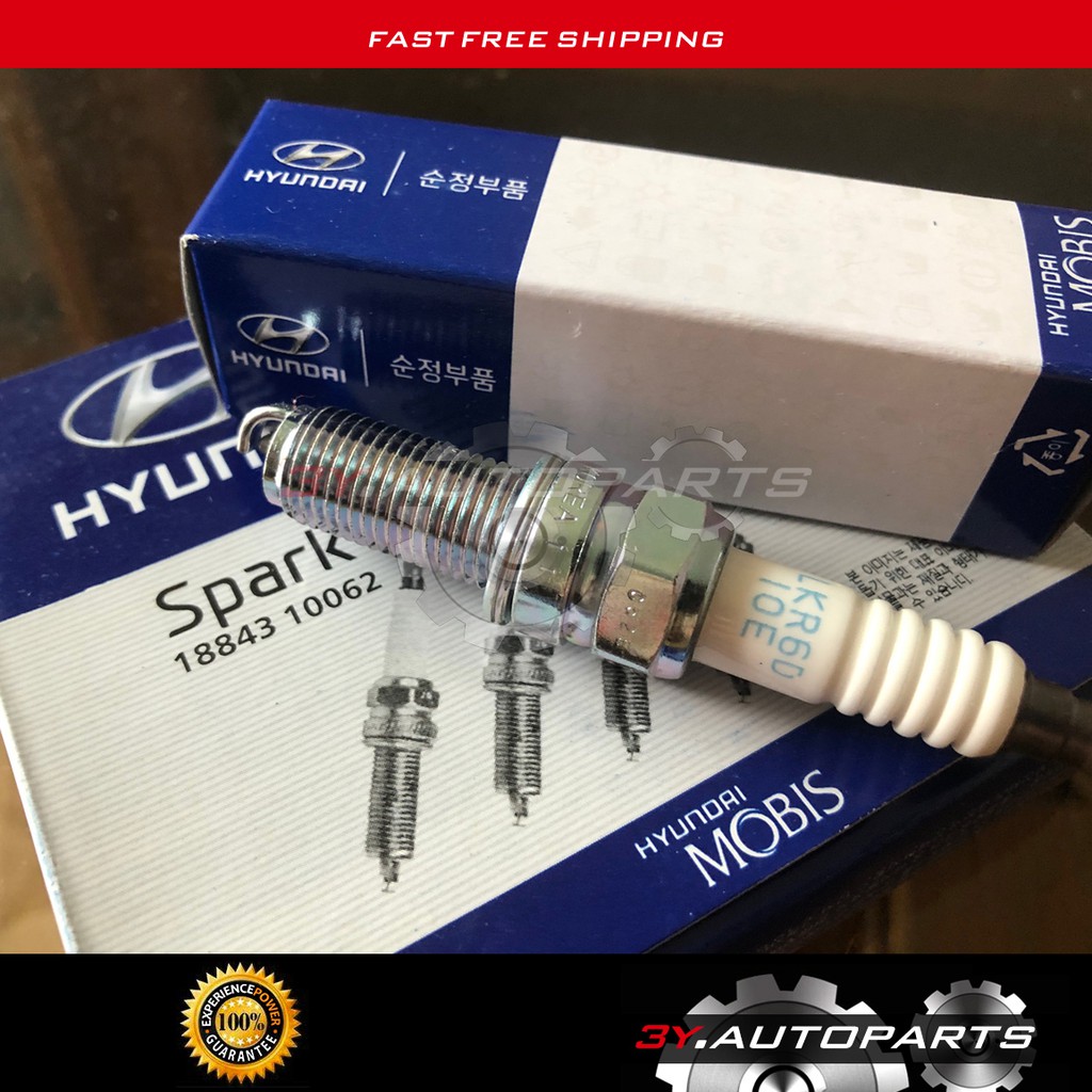 SPARK PLUG (GENUINE) 1884310062 (4pcs) (LKR6D10E) HYUNDAI ACCENT