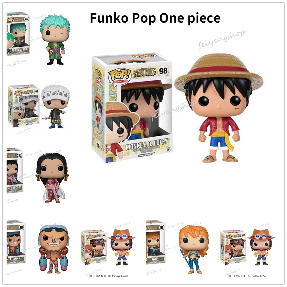 FUNKO POP One Piece Figure Luffy Robin Ace Franky Boxed Decoration