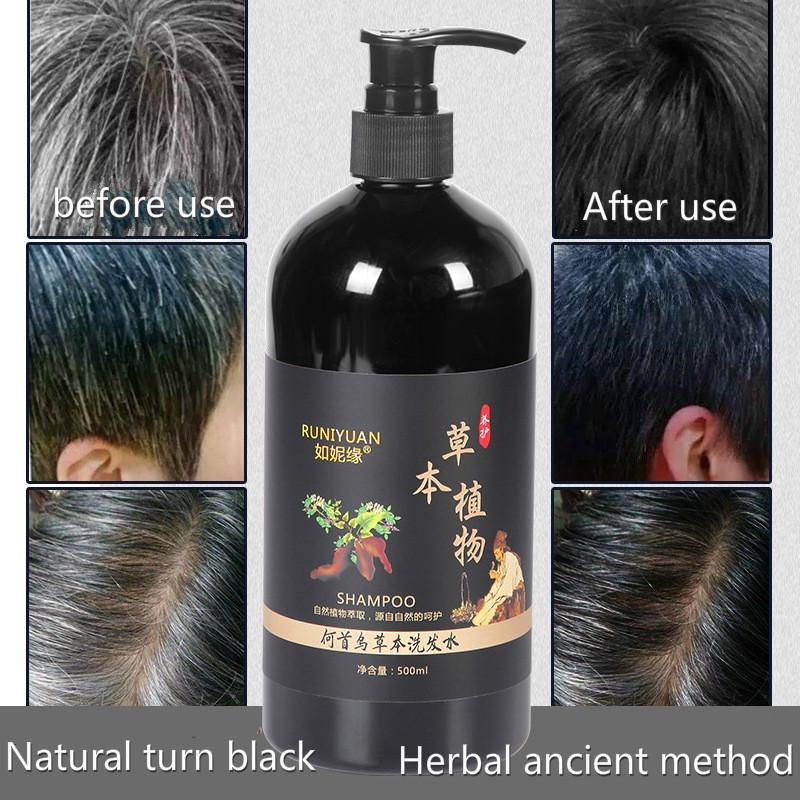 Herbal professional hair shampoo Specialize white hair early people