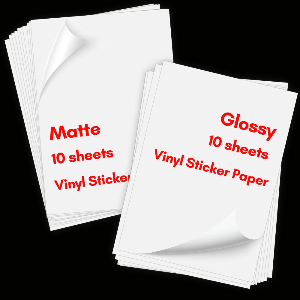 100 Sheets Matte Copy Paper Printable Vinyl Sticker Paper 4R 216*279mm