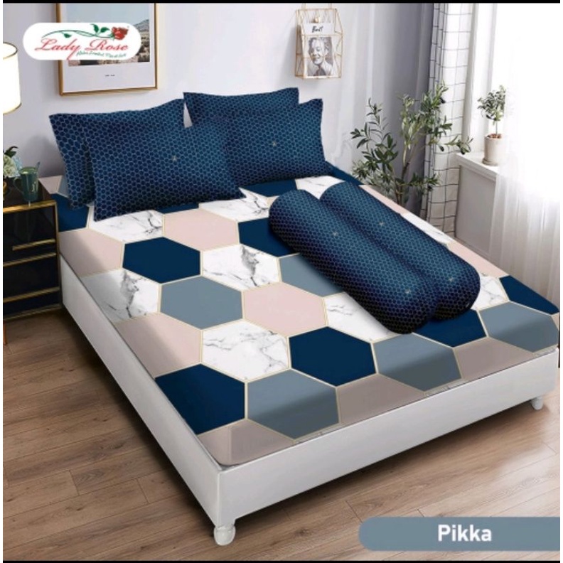 Lady rose 180 x 200 Bed Sheet pikka motif. Shopee Philippines