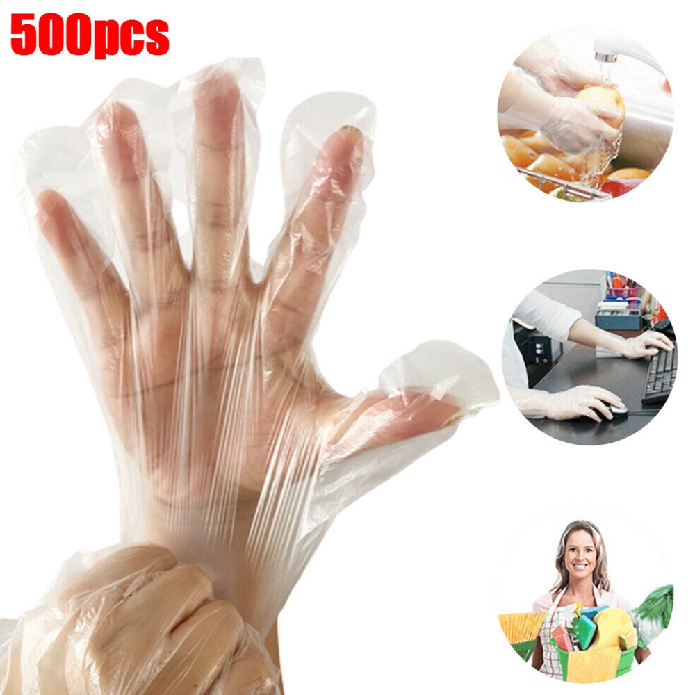 500Pcs Disposable Gloves Multifuction Hygienic Safety Food Clean Gloves