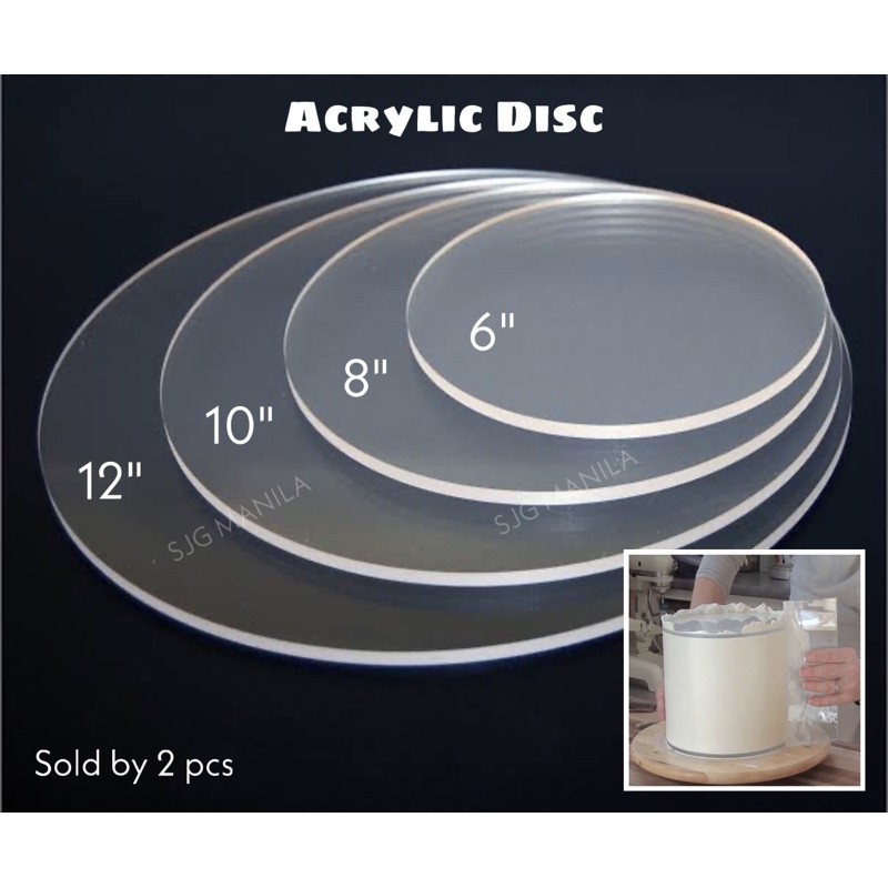 2 pcs acrylic disc for cake smoothing Shopee Philippines
