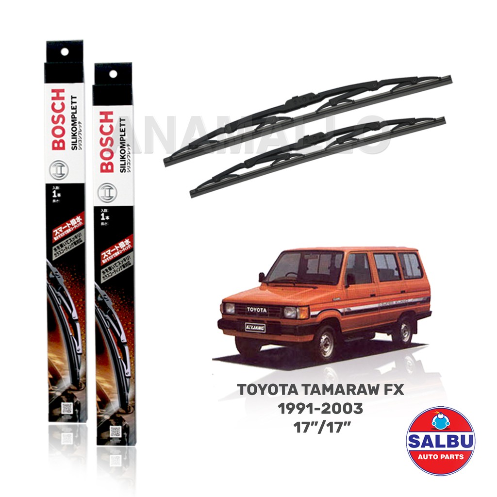 BOSCH Silicone Silikomplett Wiper Blade for TOYOTA Tamaraw FX 19912003