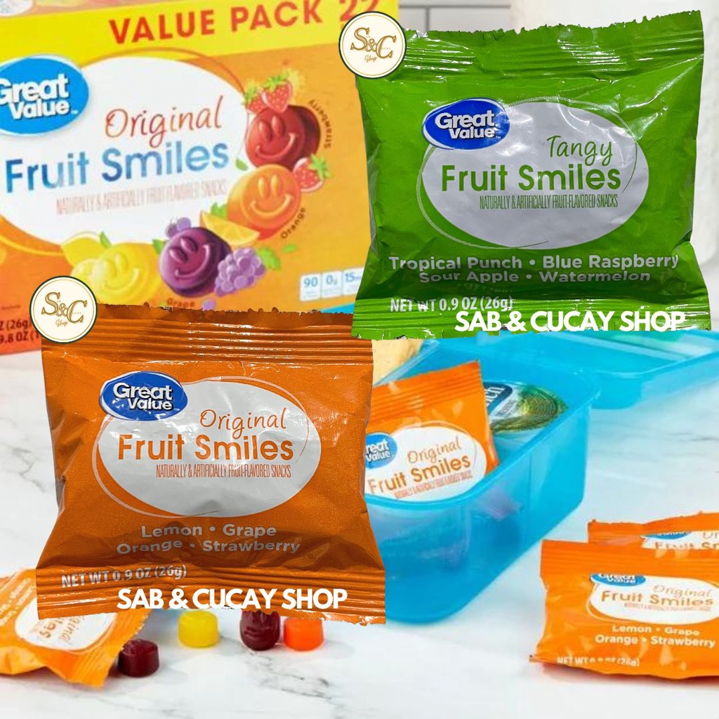 Great Value Original Tangy Fruit Smiles Shopee Philippines