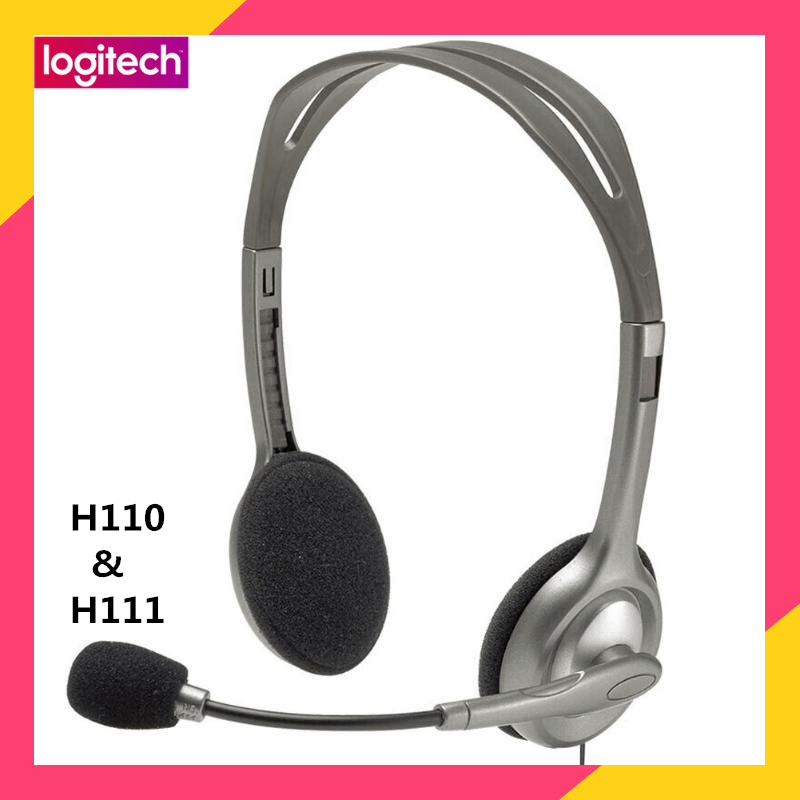 【COD】Logitech H111/H110 Office Headset With Microphone Noise Cancelling