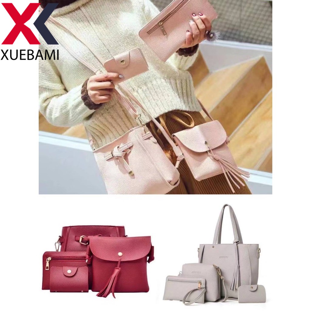 BAGS Korean sling bag 4in1 set best seller bag Shopee Philippines