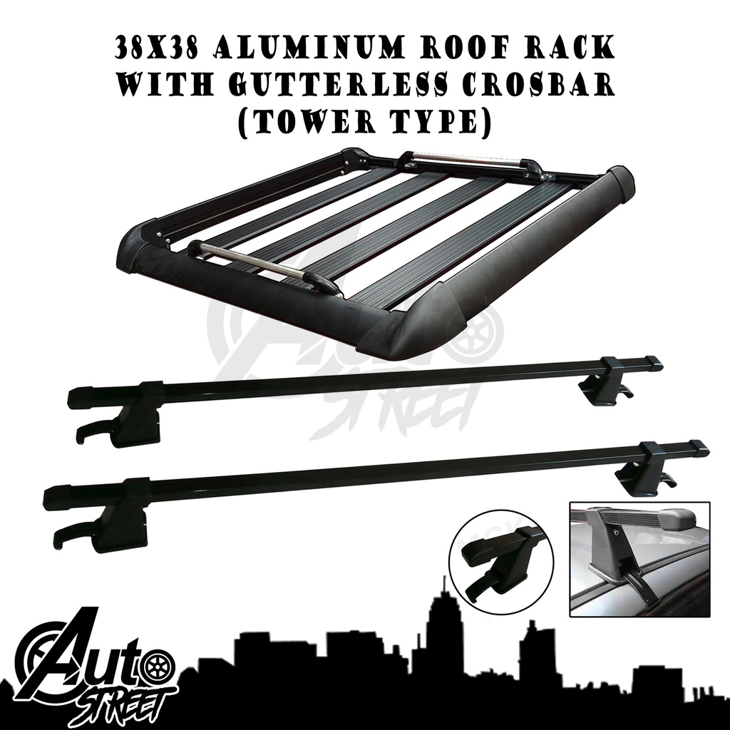 Suzuki Alto Universal Aluminum Roof Rack Carrier 38x38 (BLACK) Bundle