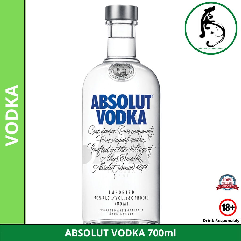 Absolut Vodka Swedish Vodka 700ml Shopee Philippines