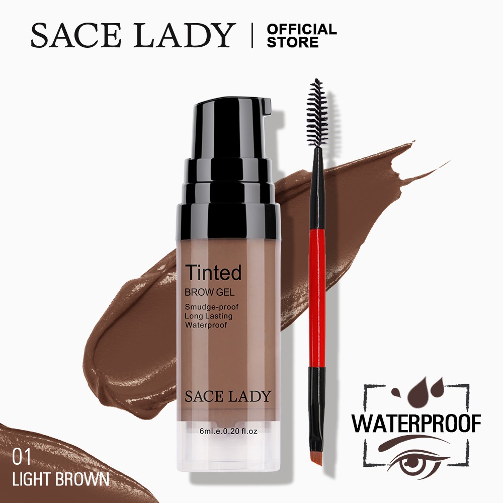 SACE LADY Waterproof Eyebrow Gel Long Lasting Tinted Brow Gel Eyebrow