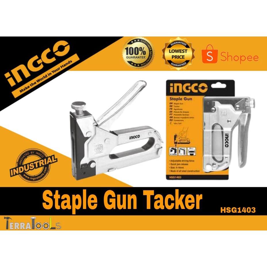 INGCO Staple Gun Tacker HSG1403 Shopee Philippines