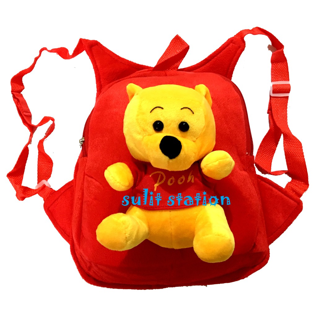 WINNIE THE POOH 3D PLUSH KIDS TOY BACKPACK BAG Shopee