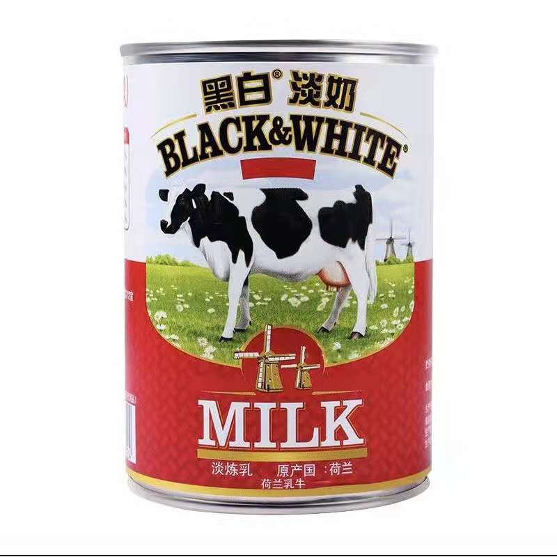 Hong Kong Black & White Evaporated Milk for Milk Tea, Dessert and