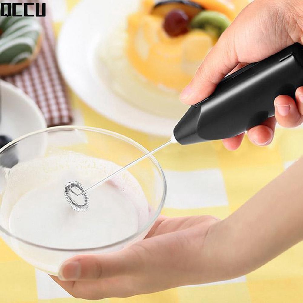 Electric Milk Frother Egg Beater Kitchen Drink Foamer Whisk Red 豊富なギフト