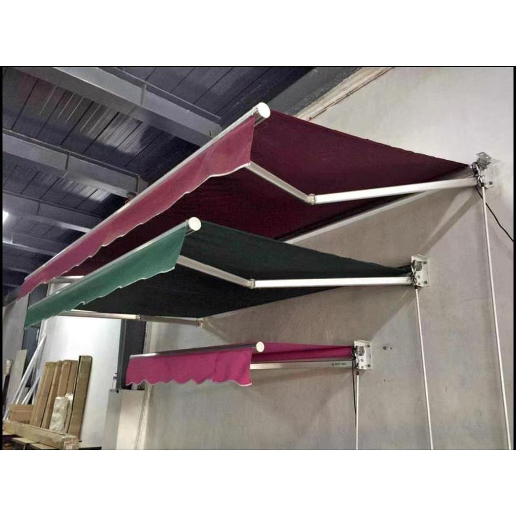3x2meters Retractable Awning/Manual Exterior Sun Shade Deck Window
