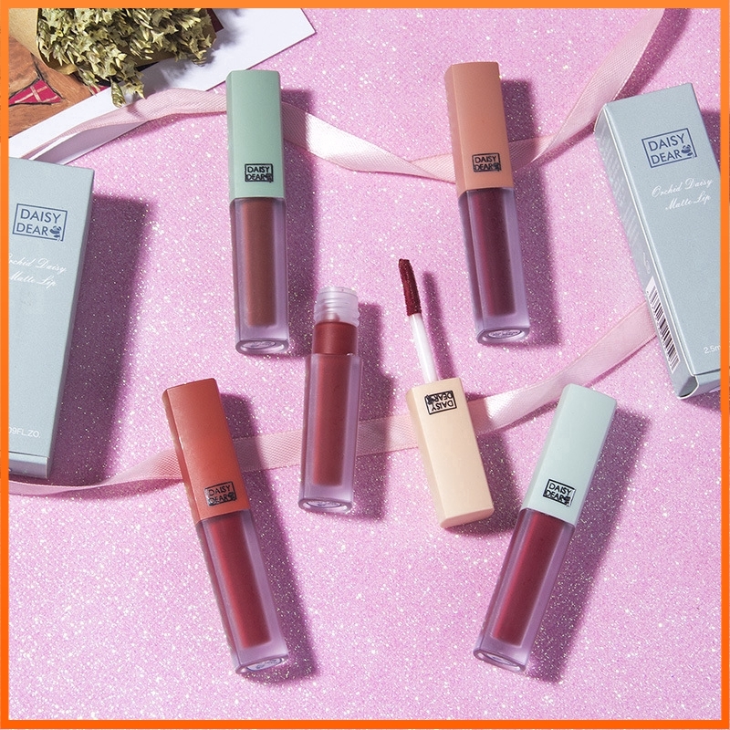 Matte Lipstick, Orchid Daisy Lip Glaze, Female Student, Matte Dye Lip Liquid Lip Gloss, Lip
